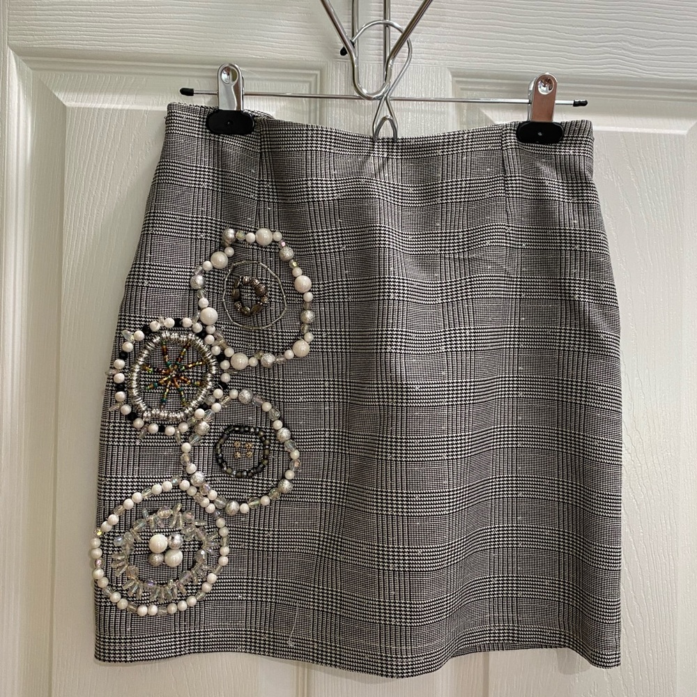 Gray Sparkly Mini Skirt